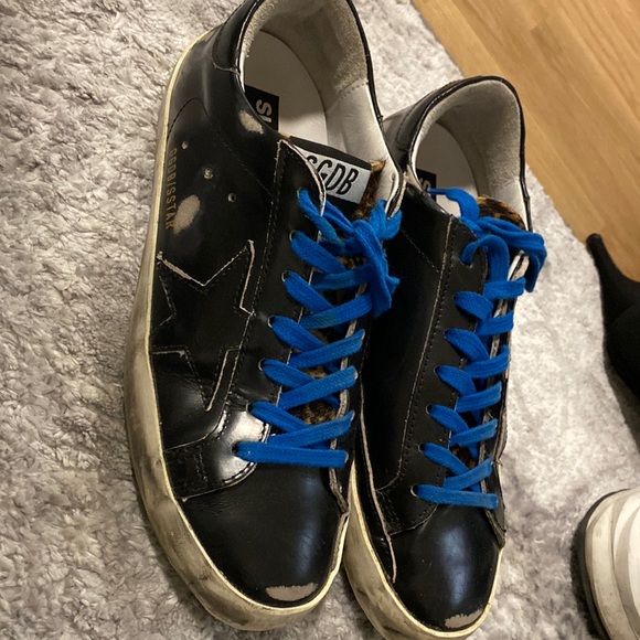 Golden Goose Shoes - Black Leather Golden Goose Sneaker